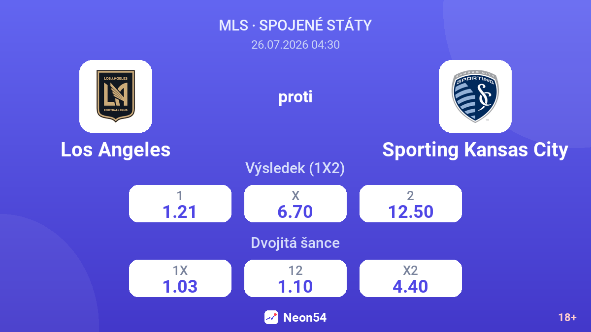 Los Angeles proti Sporting Kansas City — kurzy