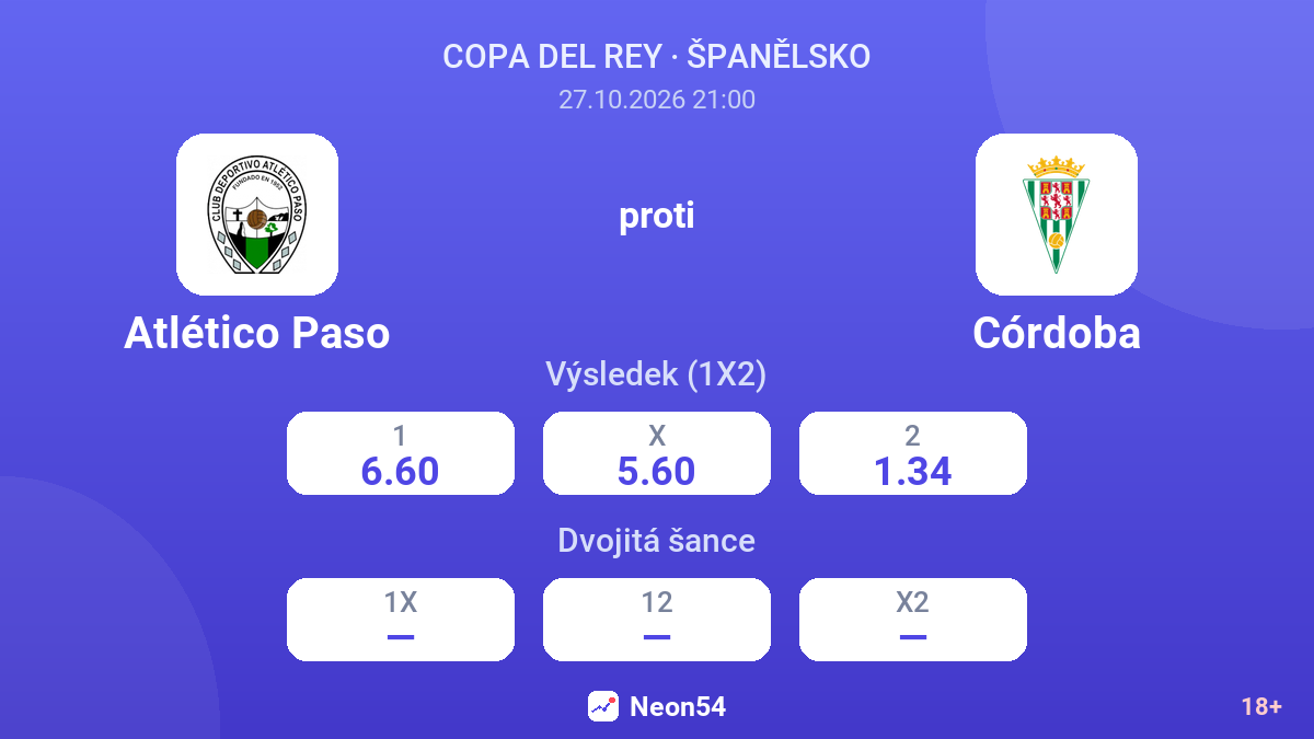 Atlético Paso – Córdoba — kurzy