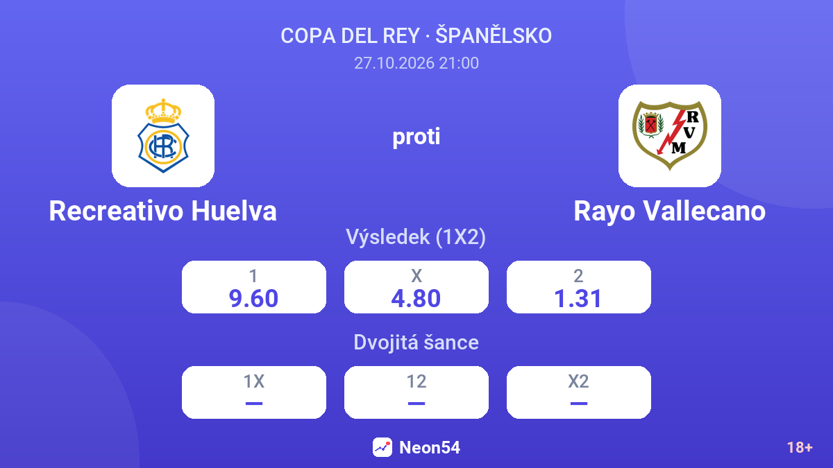 Recreativo Huelva – Rayo Vallecano — kurzy