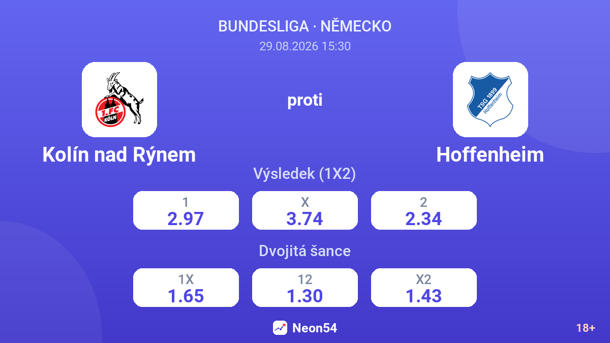 Kolín nad Rýnem – Hoffenheim — kurzy