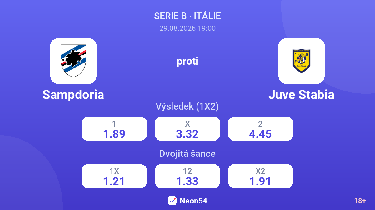 Sampdoria – Juve Stabia — kurzy