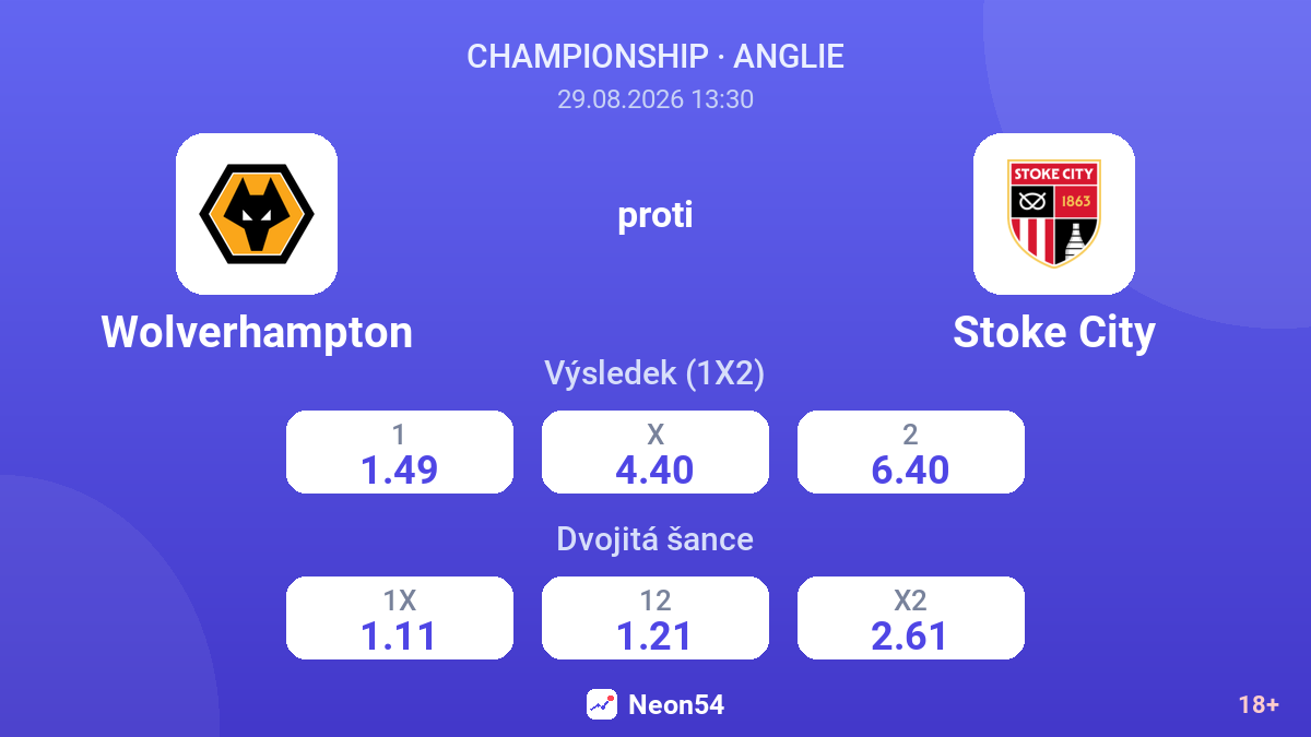 Wolverhampton – Stoke City — kurzy