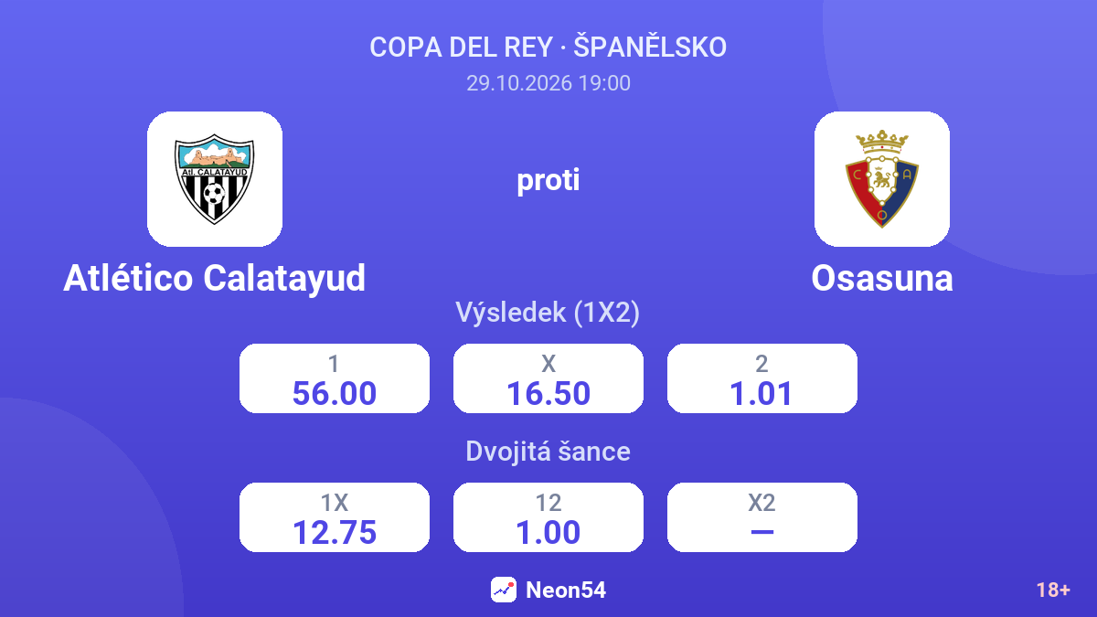 Atlético Calatayud – Osasuna — kurzy