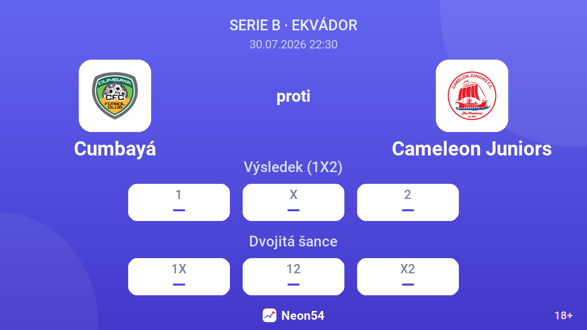 Cumbayá proti Cameleon Juniors — kurzy