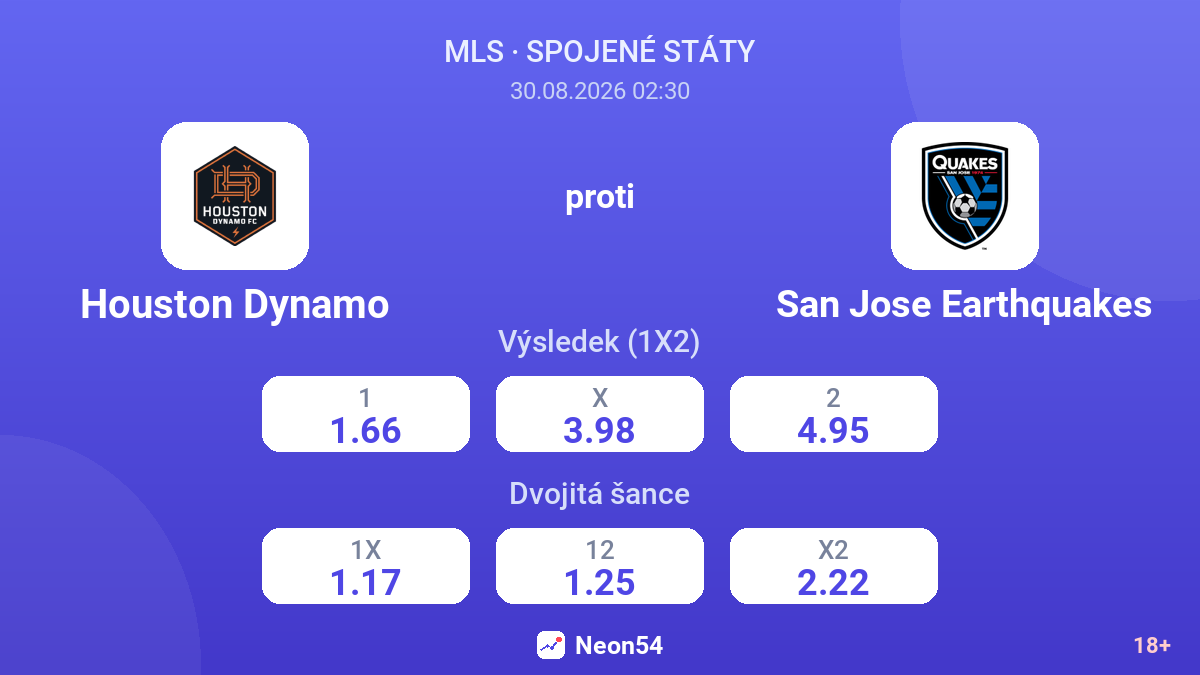 Houston Dynamo – San Jose Earthquakes — kurzy