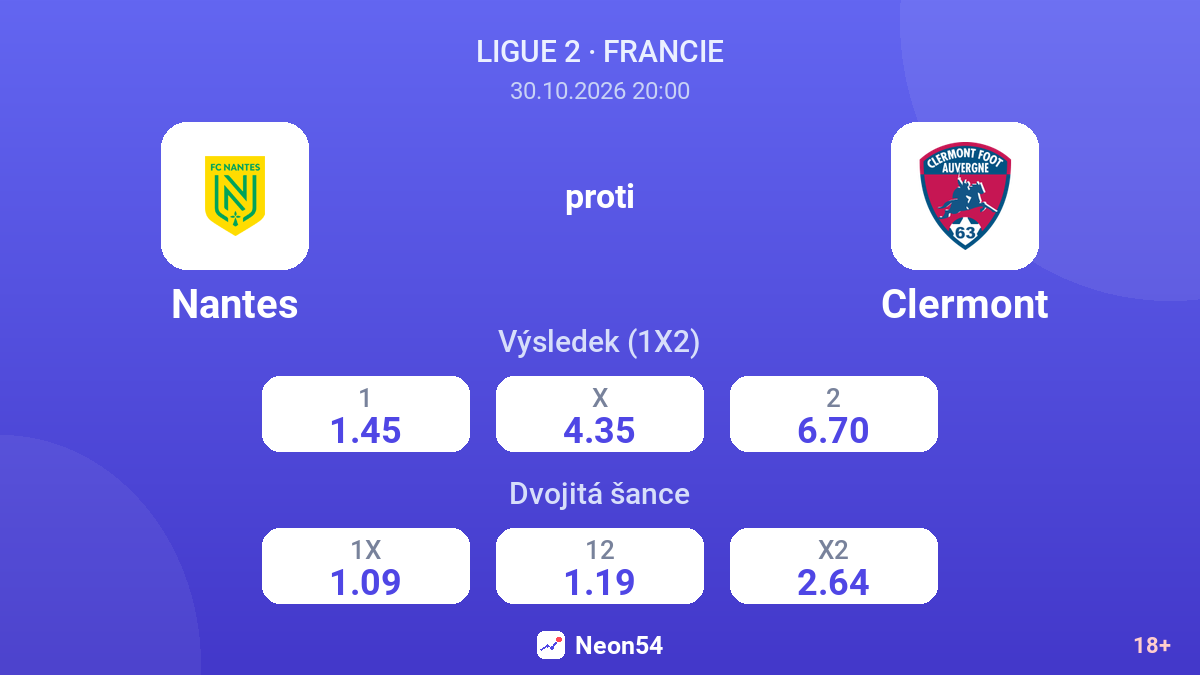Nantes – Clermont — kurzy