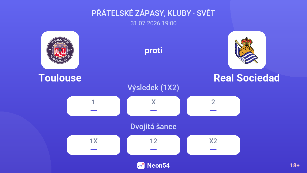 Toulouse proti Real Sociedad — kurzy