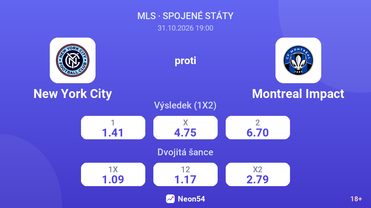 New York City – Montreal Impact — kurzy